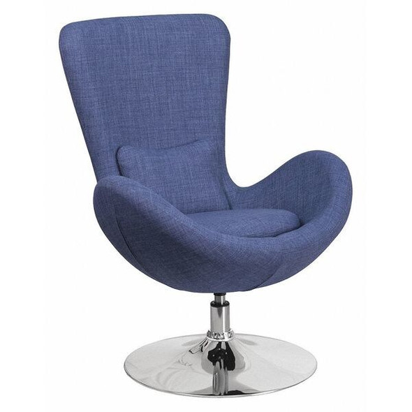 Flash Furniture Blue Fabric Egg Series Chair CH-162430-BL-FAB-GG Flash Furniture Blue Fabric Egg Series Chair CH-162430-BL-FAB-GG