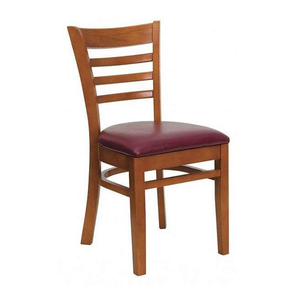 Hercules Restaurant Chair, Wood Back, 17-1/4 in W 20" L 33-3/4" H