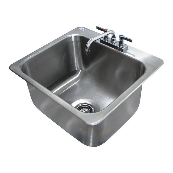 Manufacturer Varies Drop-In Sink, 2 Hole, 16" x 20", Stainless steel DI-1-2012