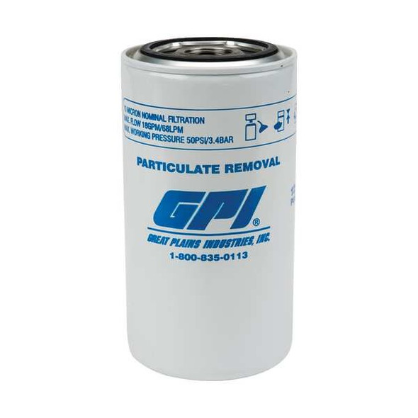 Gpi Fuel Filter Canister,3-3/4 x 3-3/4 x 7In 129300-01 Gpi Fuel Filter Canister,3-3/4 x 3-3/4 x 7In 129300-01