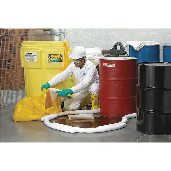 Enpac Spill Kit, 62 gal Volume Absorbed per Kit, 95 gal Capacity, Drum, Yellow, 141 1390-YE