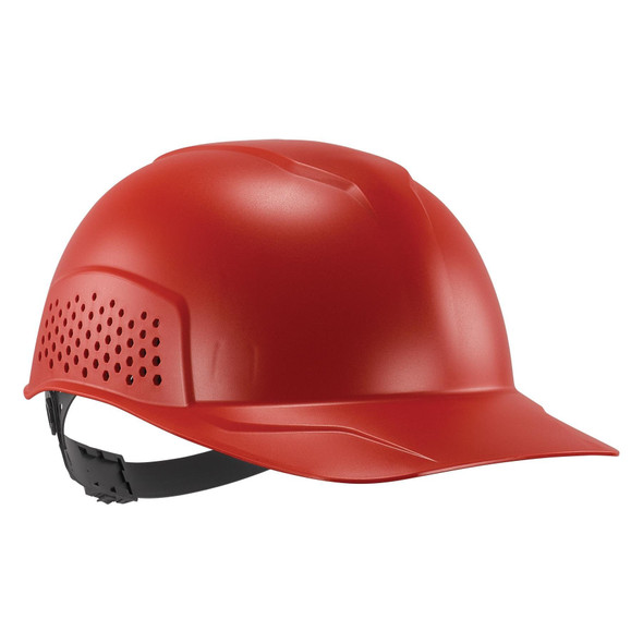 Ergodyne Bump Cap, Short Brim, Polyethylene, Ratchet Suspension, Red 8951