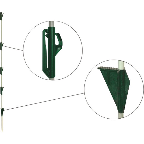 Dare 4 Ft. x 3-8 In. White Post with Step Plate 3650 739028
