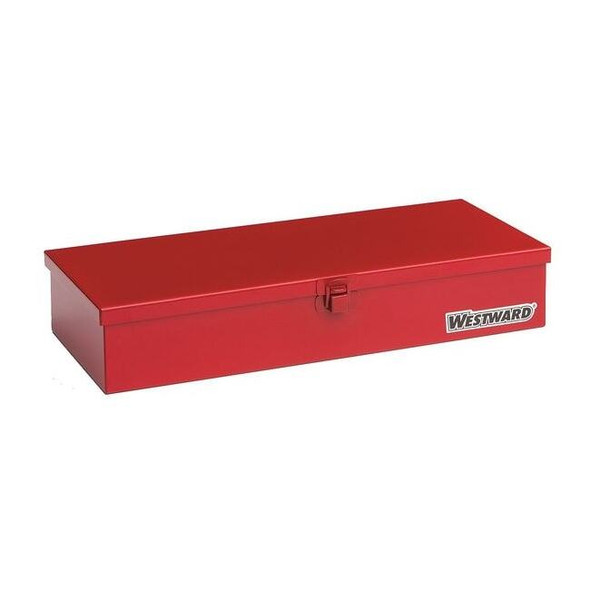 Westward WESTWARD Tool Box, Steel, Red, 14 in W x 6-1/2 in D x 2-1/2 in H 35XR68