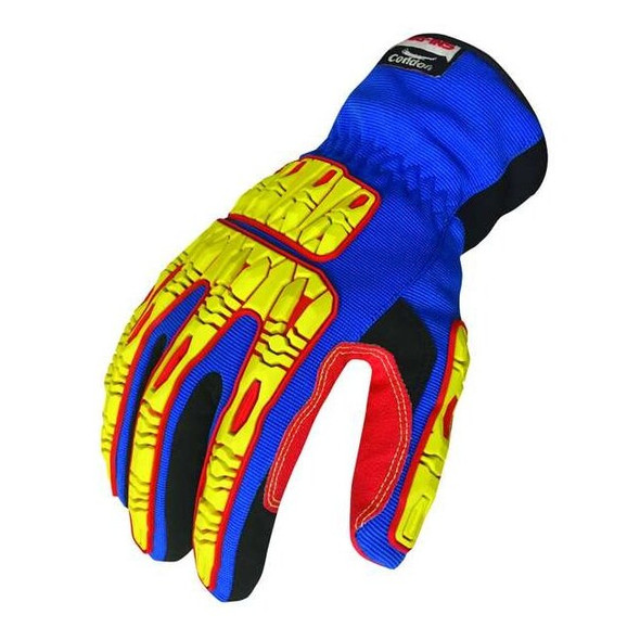 Condor Impact Gloves,Size 2XL,Blue,PR 53GN14