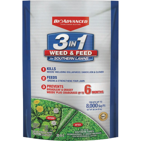 BioAdvanced 3-In-1 20 Lb. Southern Weed & Feed 820106W