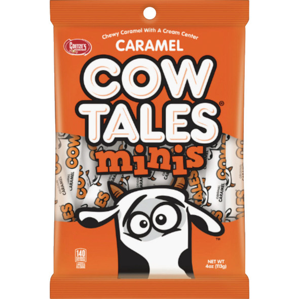 Goetze's 4 Oz. Mini Caramel Cow Tales 711390 Pack of 12