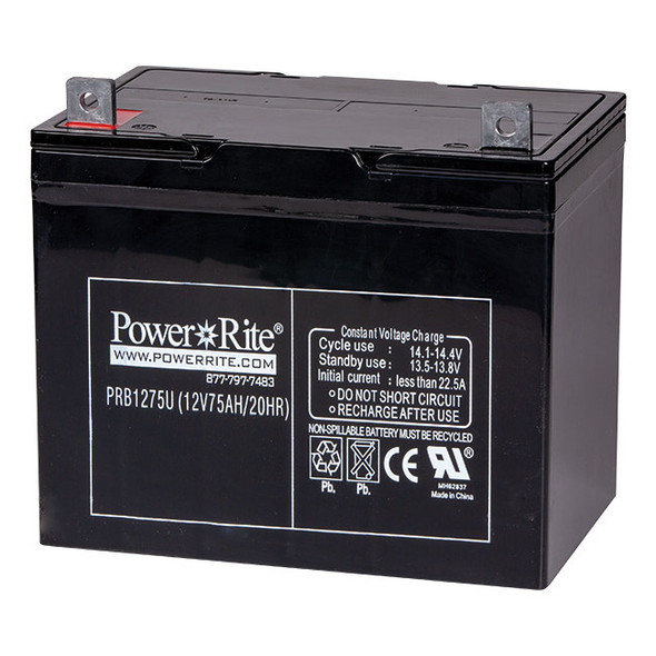Power Rite® Battery, 12V, 75 Ah (Nut & Bolt Connection), 1/Each