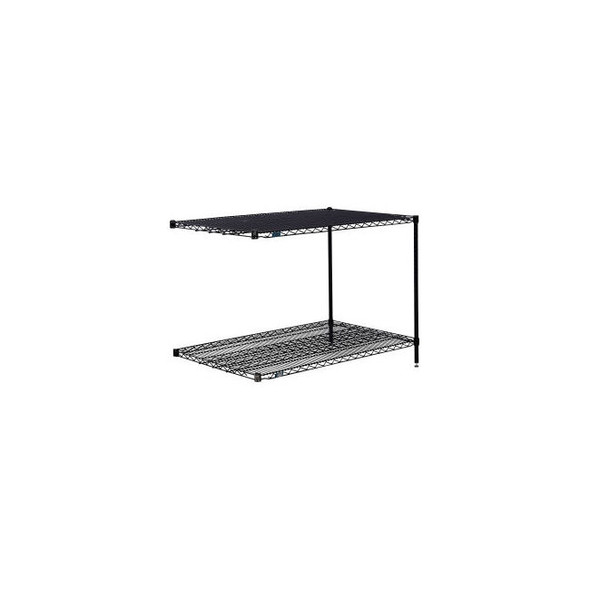 Nexel 2 Shelf Black Epoxy Wire Shelving Unit Add On 60""W x 30""D x 34""H