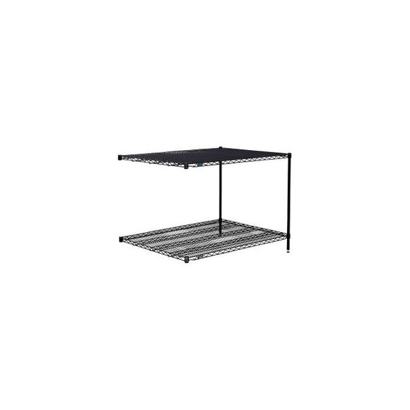 Nexel 2 Shelf Black Epoxy Wire Shelving Unit Add On 48""W x 36""D x 34""H
