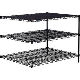 Nexel 3 Shelf Black Epoxy Wire Shelving Unit Add On 36""W x 36""D x 34""H