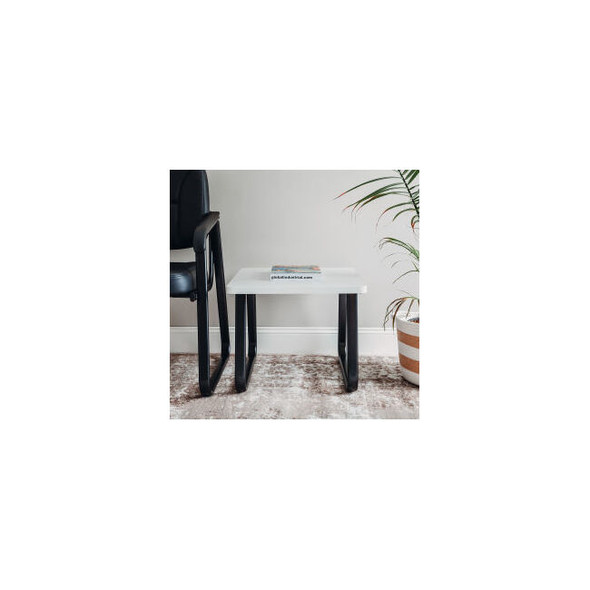 Interion Square End Table 20"" x 20"" Gray Top