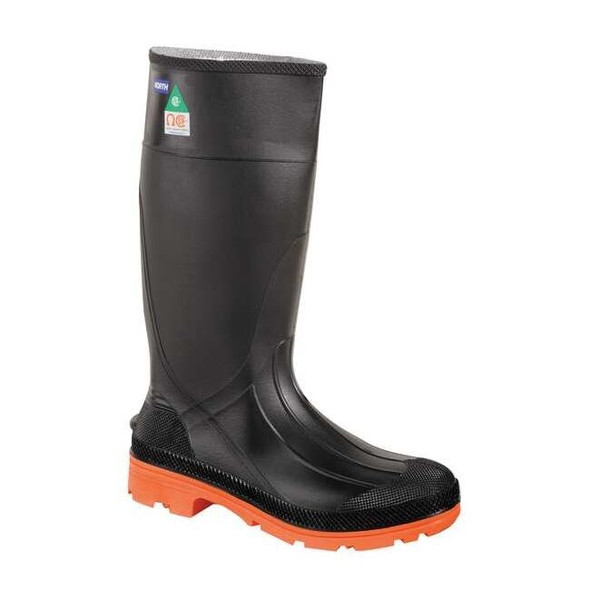 Men's Servus Rubber Boot, Steel Toe, 14" Height, Black, 10