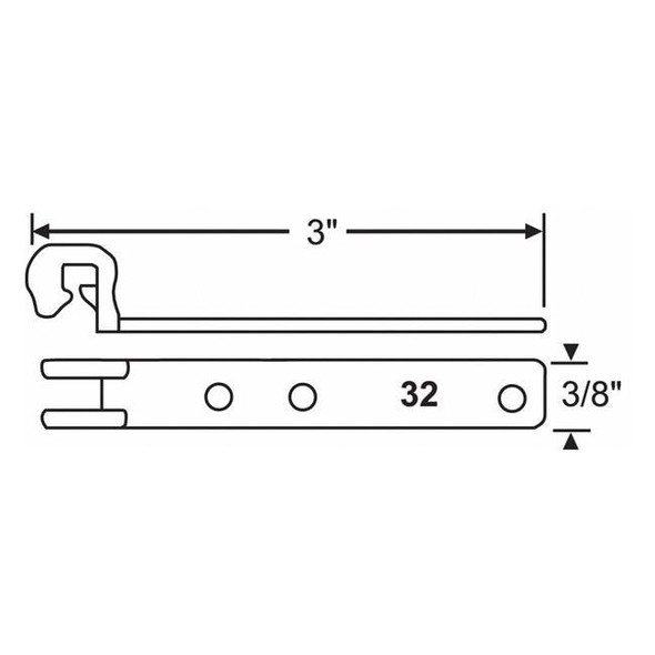 Manufacturer Varies Tube Balance Bracket,Tilt Window,3" L 70-500