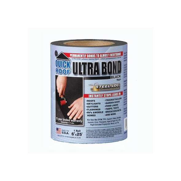 Cofair Quick Roof Ultra Bond, Black,6"X25' UBB625