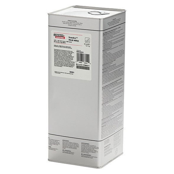 Lincoln Electric Stick Electrodes,E7018-1 H4R,3/32" dia ED040100