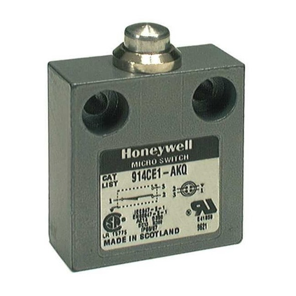 Limit Switch, Plunger, 1NC/1NO, 5A at 240V AC, Actuator Location: Top