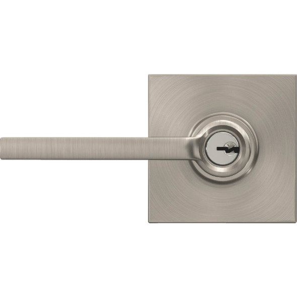 Schlage Latitude Lever Collins Satin Nickel Keyed Entry Lock F51ALAT619COL