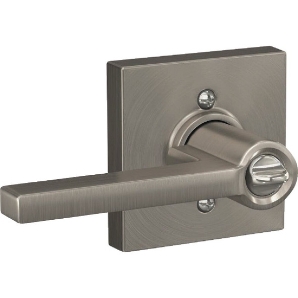 Schlage Latitude Lever Collins Satin Nickel Keyed Entry Lock F51ALAT619COL 236174