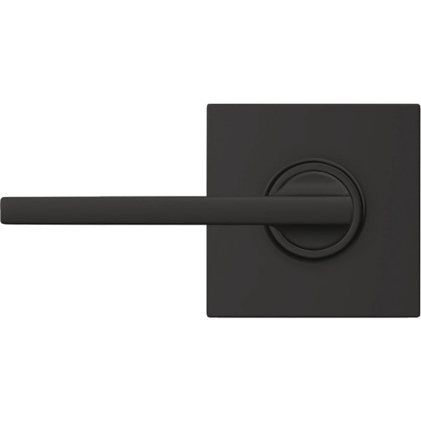 Schlage Latitude Lever Collins Matte Black Hall & Closet Lock F10GLAT622COL
