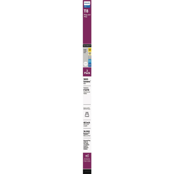 Philips 2pk32w48" T8 Cct Ledtube 591701 Pack of 5 537213