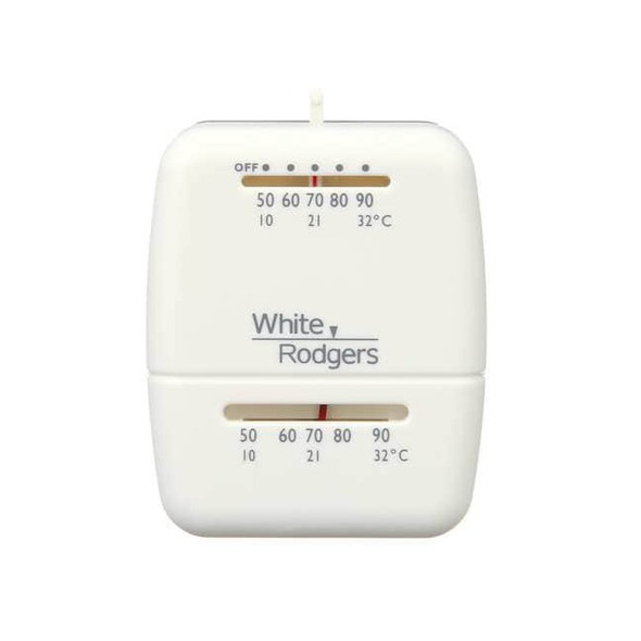 Mechanical Cool Only Thermostat, 0 H, 1 C, Hardwired, 24VAC