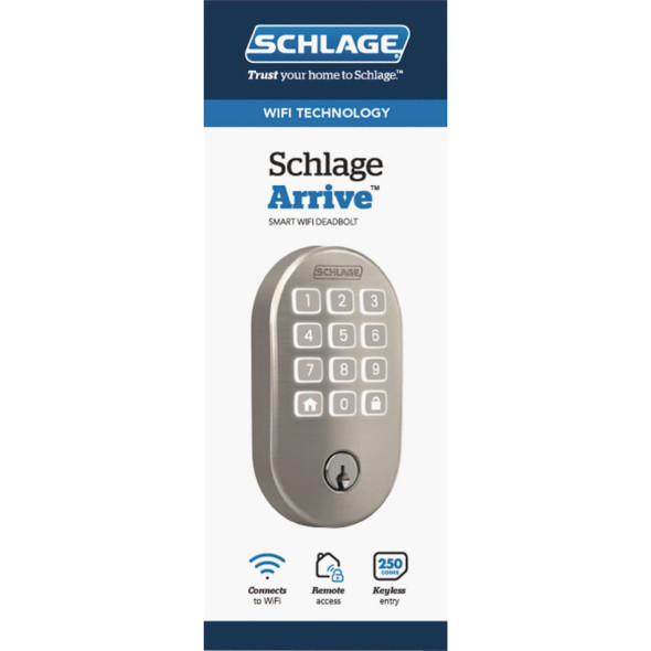 Schlage Arrive Remsen Satin Nickel Smart WiFi Deadbolt