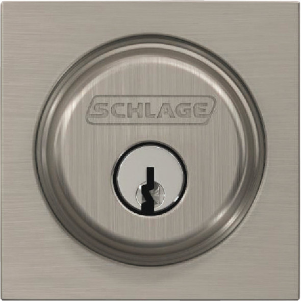 Schlage Collins Satin Nickel Single Cylinder Deadbolt B60 619 COL