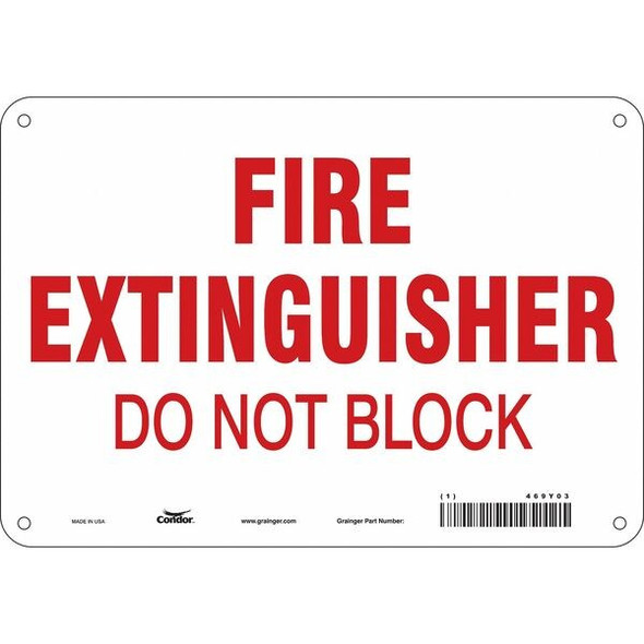 Safety Sign, 7 in Height, 10 in Width, Aluminum, Vertical Rectangle, English