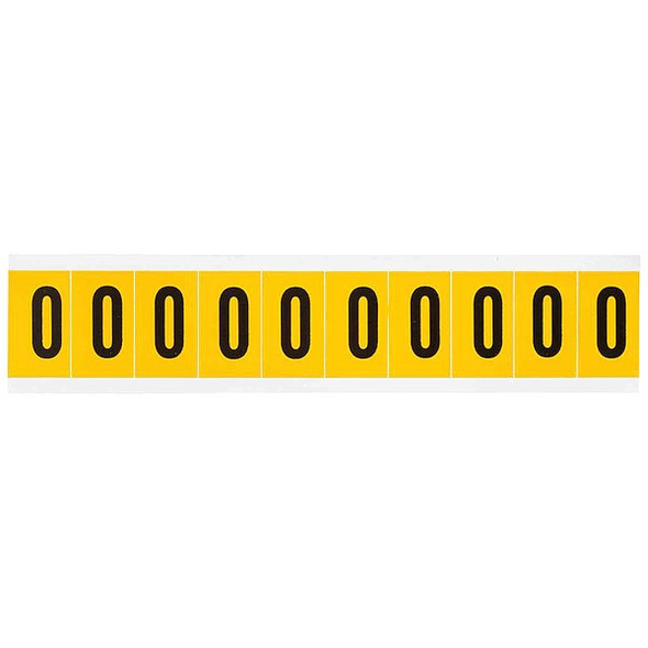 Brady Letter Label, O, 1-1/2in.Hx7/8in.W 1530-O