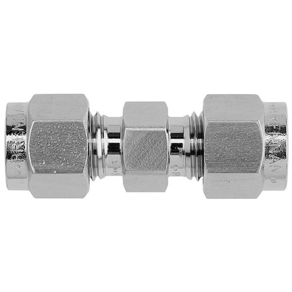 Brennan Industries Strt, SS, Comp. 1/8 in, Comp. 1/8 in N2403-02-01-SS