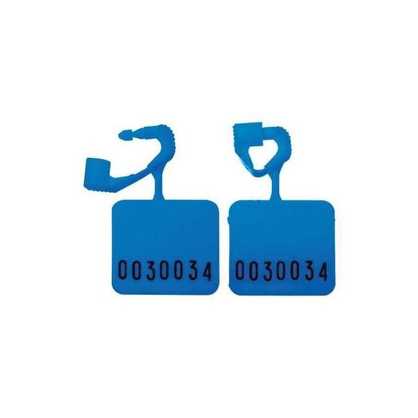 Padlock Stamped Seals 1-25/64" x 3/32", Blue, Pk250