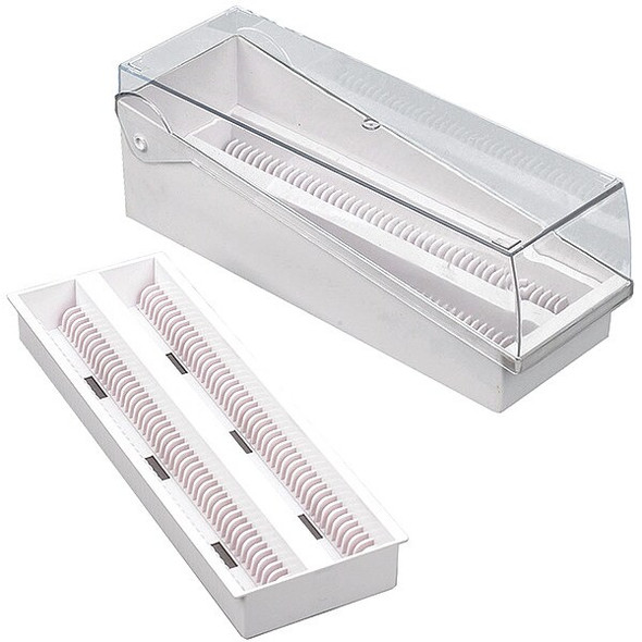 Globe Scientific Microscope Slide Box,Blue 513250B-1 Globe Scientific Microscope Slide Box,Blue 513250B-1