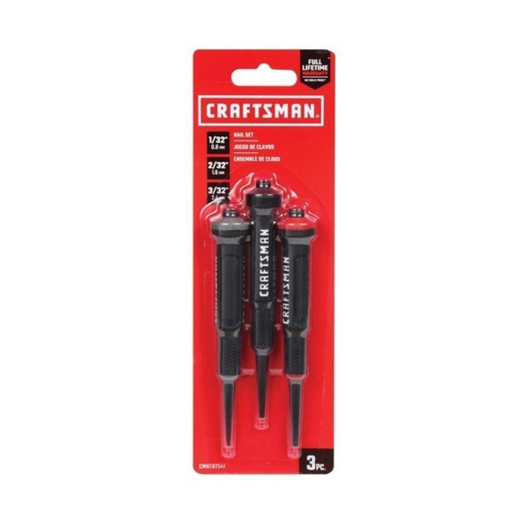 Craftsman Nail-Set Punch,1-32",2-32",3-32" CMHT82541 Pack of 6