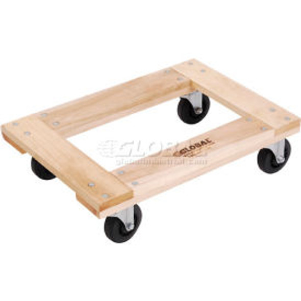 Global Industrial Hardwood Dolly with Open Deck 24 x 16 1200 Lb. Capacity