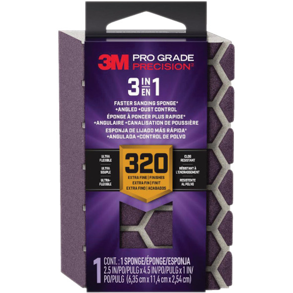 3M 320g 3in1 Sanding Sponge DCDA320-PGP-1T 3M 320g 3in1 Sanding Sponge DCDA320-PGP-1T