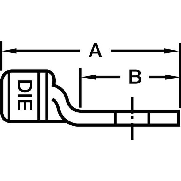 Abb One-Hole Compression Lug, 300 kcmil Max, 3/8 in Stud, Short Barrel, Copper, White, 10 PK 54179