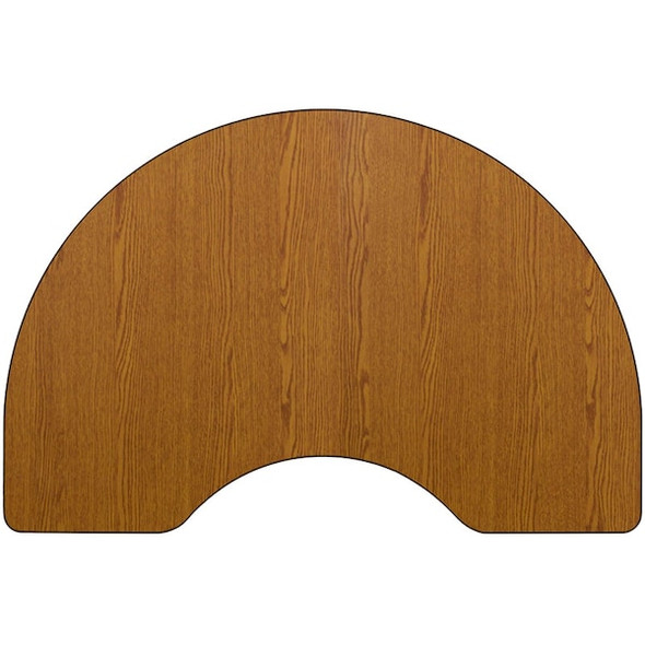 Flash Furniture Activity Table,Kidney Shape,Oak,48"x96" XU-A4896-KIDNY-OAK-T-A-GG Flash Furniture Activity Table,Kidney Shape,Oak,48"x96" XU-A4896-KIDNY-OAK-T-A-GG