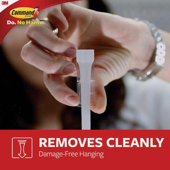 Command Assorted Adhesive Strips, Clear, 8 Small, 4 Medium, 4 Large Strips 17200CLR-16ESF 241143
