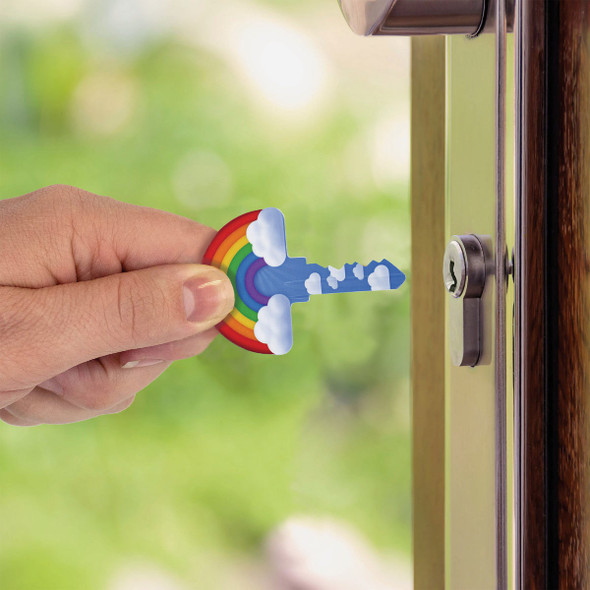 Lucky Line Rainbow Key Shapes Decorative House Key - KW1 B148K Pack of 5 223613