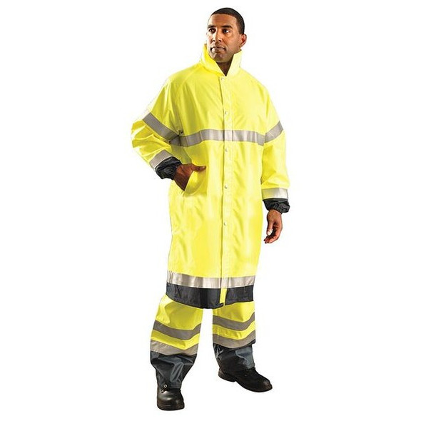 Occunomix Rain Jacket, Polyester, Class 3 R, Yellow, XL LUX-TJRE-YXL