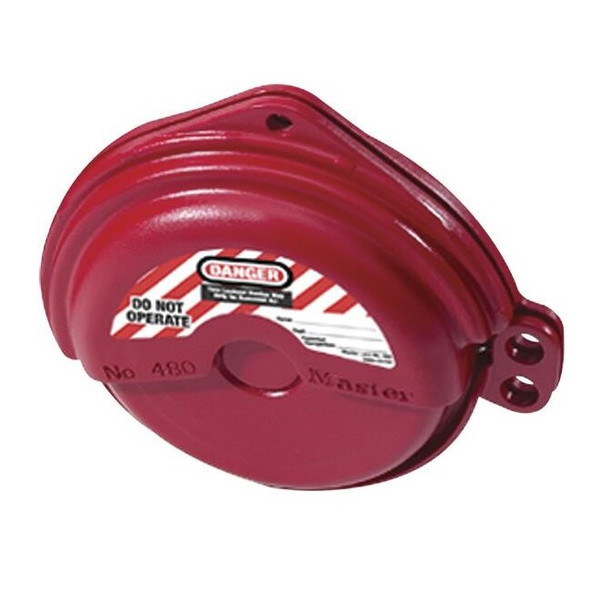 Master Lock® Rotating Gate Valve Lockout, 1"–3" Dia, Red, 1/Each
