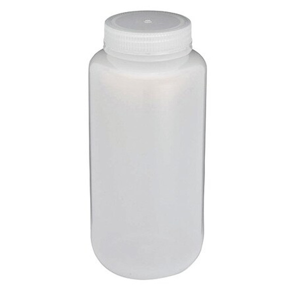 Globe Scientific Bottle, Wide Mouth, Round, LDPE, 1000mL,PK6 7021000