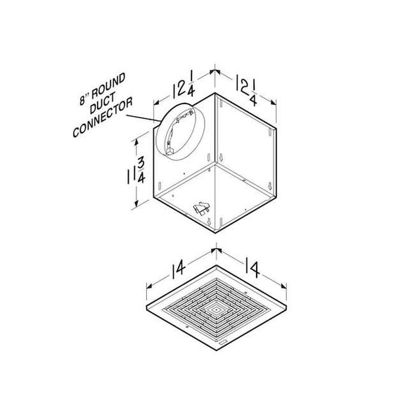 Broan-Nutone Commercial Fan,120V AC,White Grille L250E