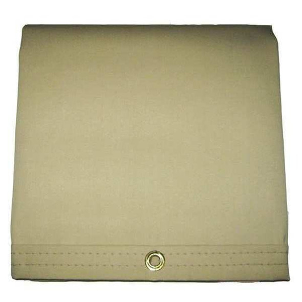 Mauritzon Heavy Duty Tarp, 7 ft 4 in x 9 ft 6 in, 20 Mil, Tan, Vinyl IHT-10-0810