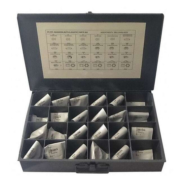 Manufacturer Varies Nut and Washer Assortment,825 pcs. JBDL24WNLNSSX