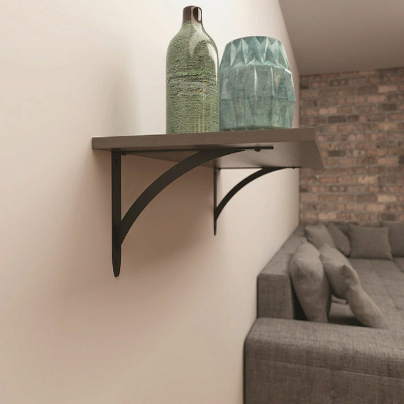 Knape & Vogt Elegante 10 In. Black Decorative Bracket RP-0053-10BK 236895