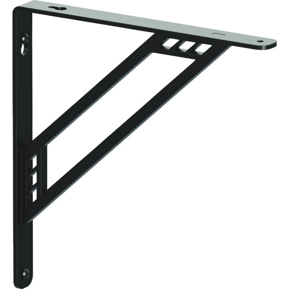 Knape & Vogt Richland 12 In. Black Decorative Bracket RP-201RC-12BK