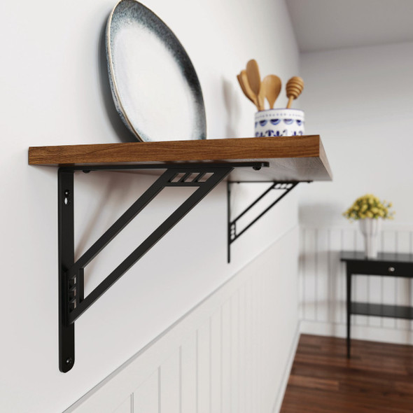Knape & Vogt Richland 12 In. Black Decorative Bracket Knape & Vogt Richland 12 In. Black Decorative Bracket