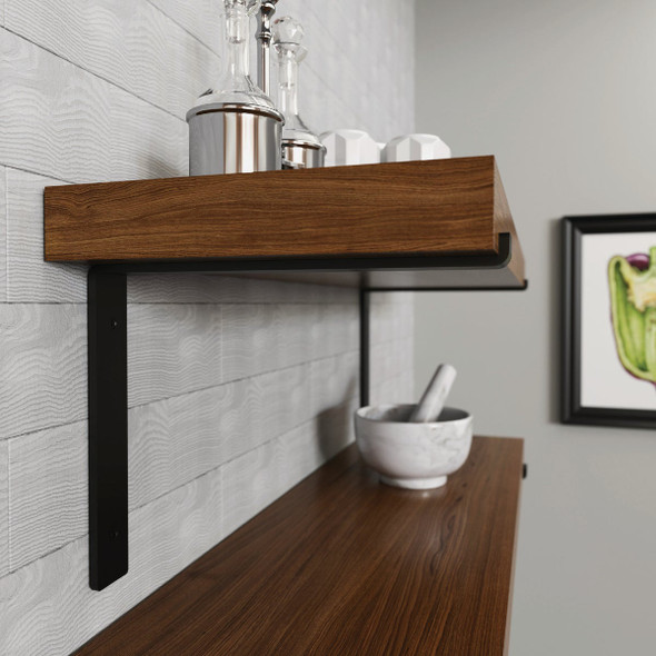 Knape & Vogt Silverton 12 In. Black Decorative Bracket Knape & Vogt Silverton 12 In. Black Decorative Bracket